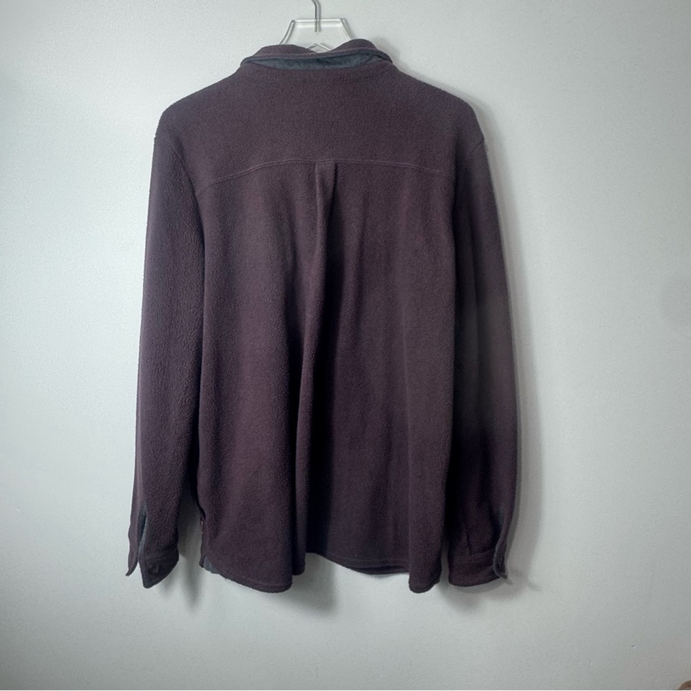 LL Bean Wool Polyester Flannel Fleece Shirt Sweater Button Up Women’s XL 2176 - Picture 3 of 3